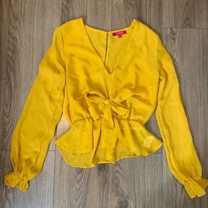 Guess women’s yellow blouse Size XS